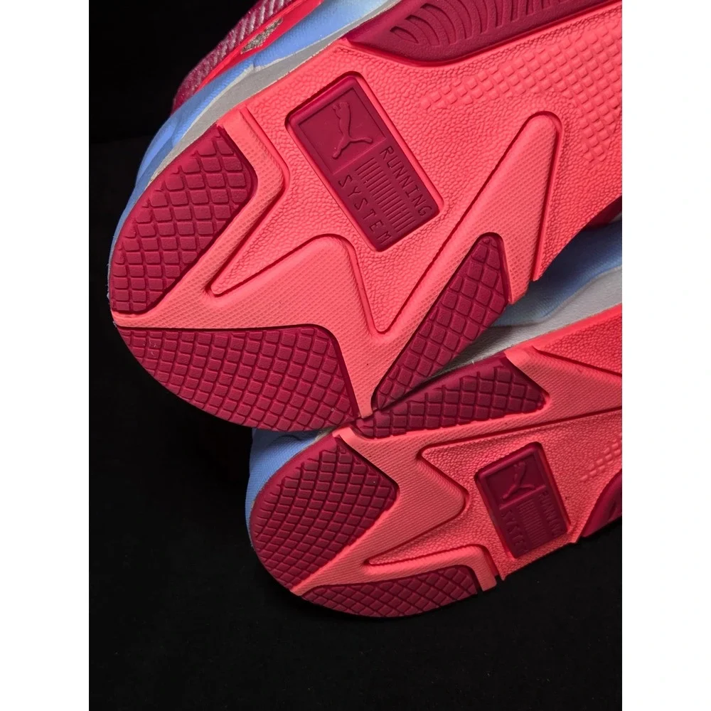 Puma RS-X Reinvent Neon Pink Blue‎ Velvet Heart Sneakers 387408-01 Womens 6